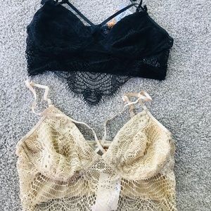 Dance and marvel lace bralette lot of 2 S